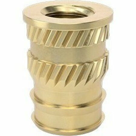 BSC PREFERRED Tapered Heat-Set Inserts for Plastic Brass M5 x 0.80 mm Thread Size 11.100 mm Installed Lngth, 25PK 94180A363